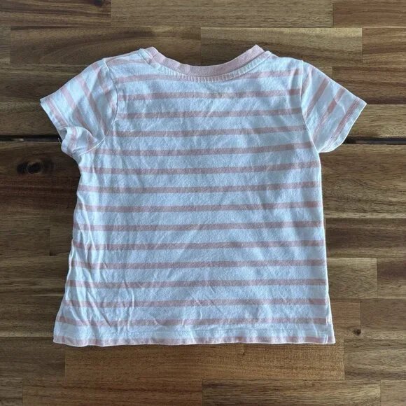 Mini Boden Appliqué Shirt Striped Ballerinas Short Sleeve Preppy 2-3 Years - Picture 11 of 13